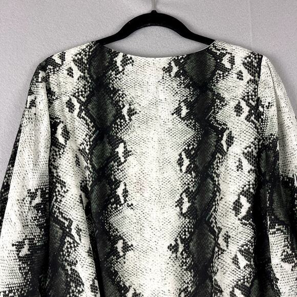 Buddy Love Jackie Snake Print Bodysuit Womens Small Gray Balloon Long Sleeve NWT - Picture 11 of 14